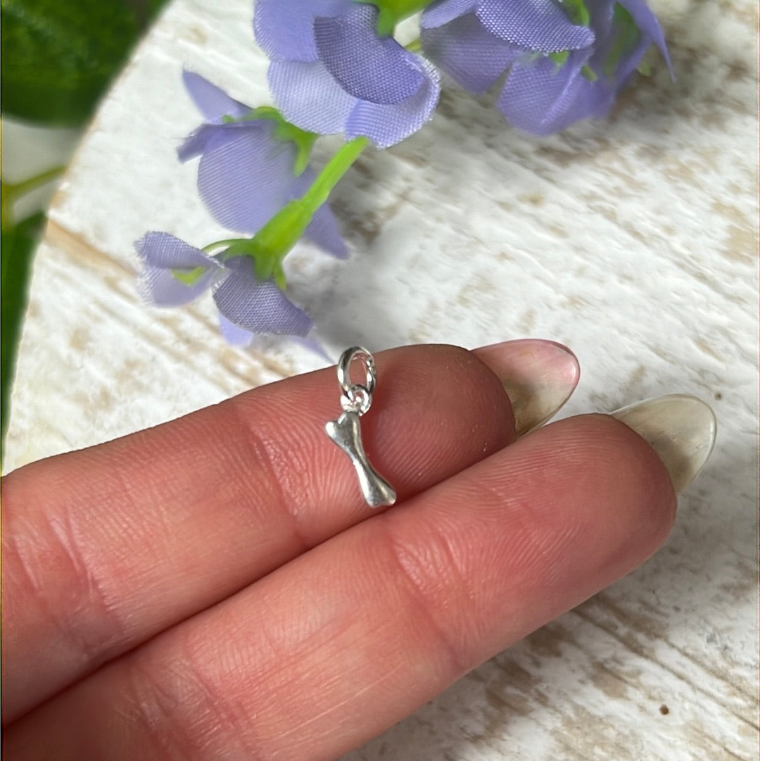 Bone 925 Sterling Silver Pendant Charm