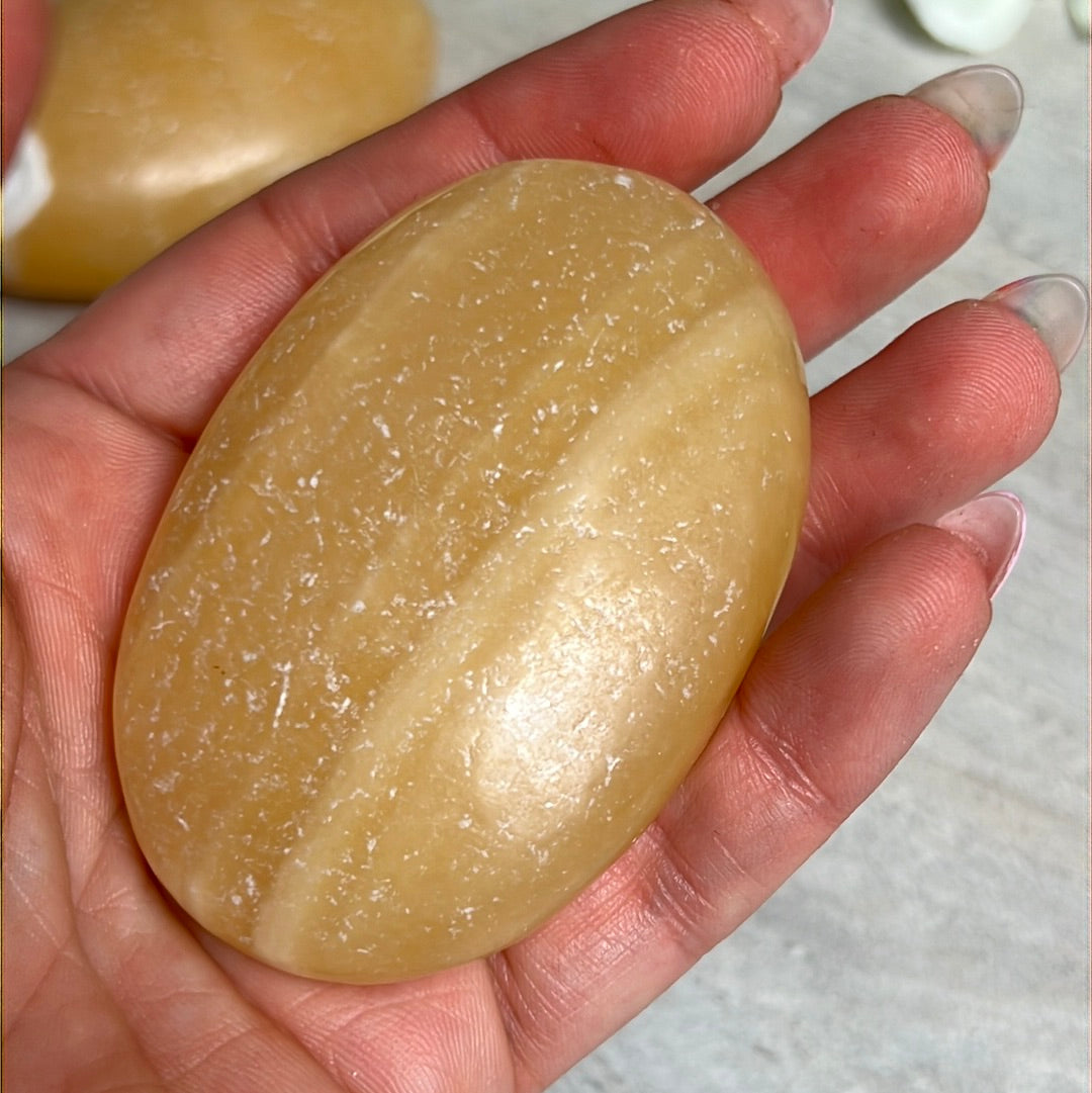 Large Orange Calcite Palm