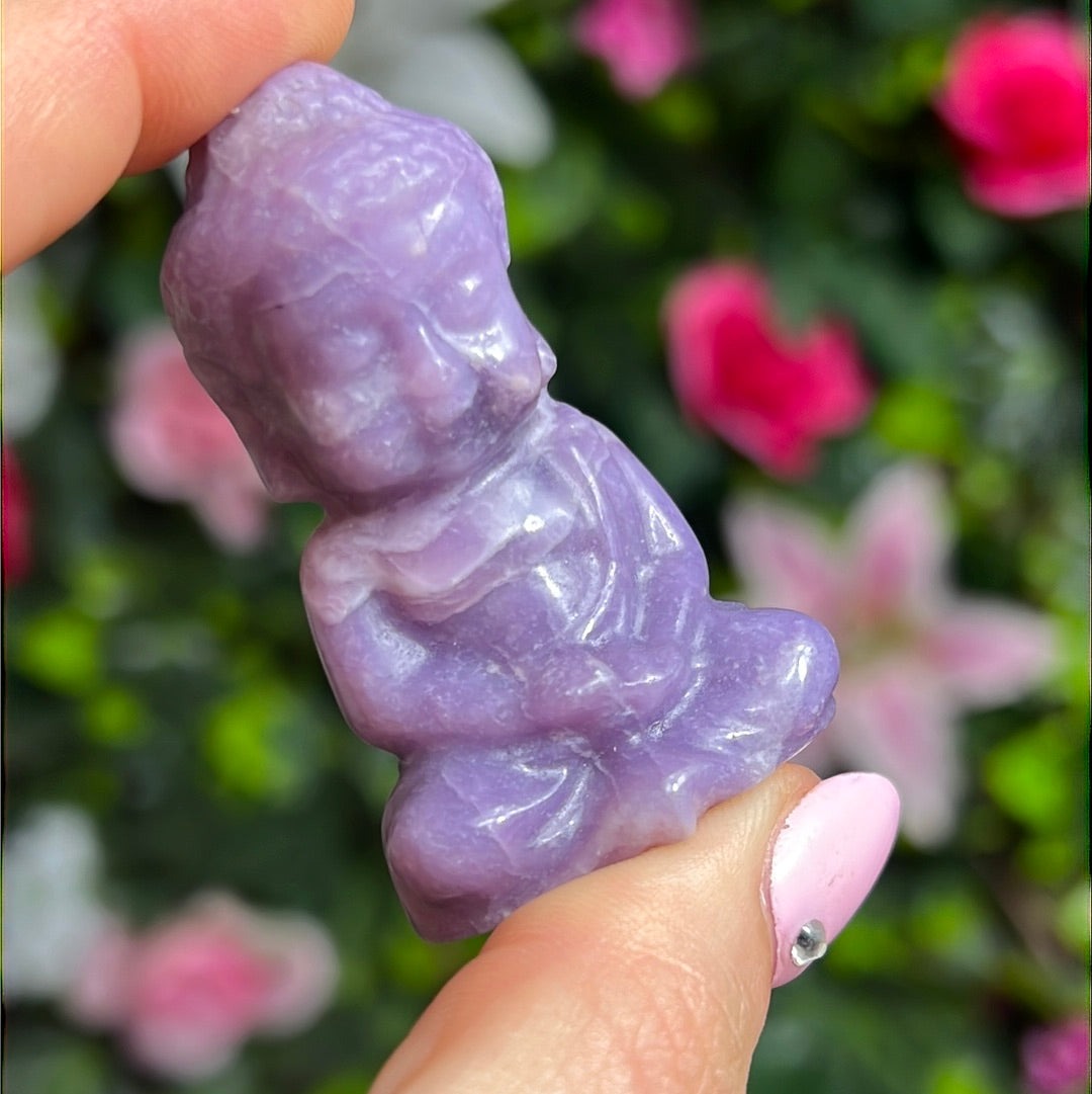 Lepidolite Baby Buddha