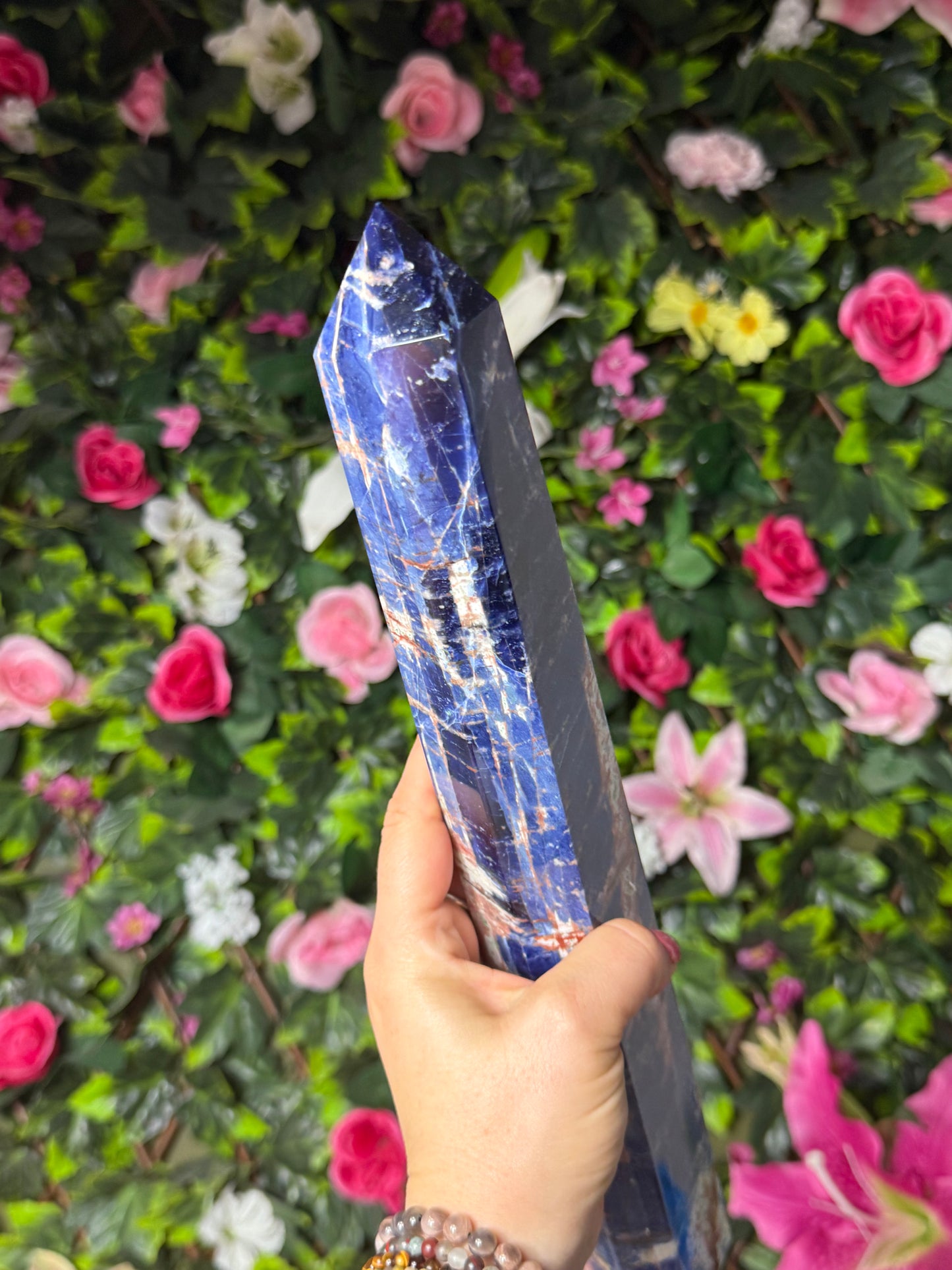 Large Sunset Sodalite Tower Point