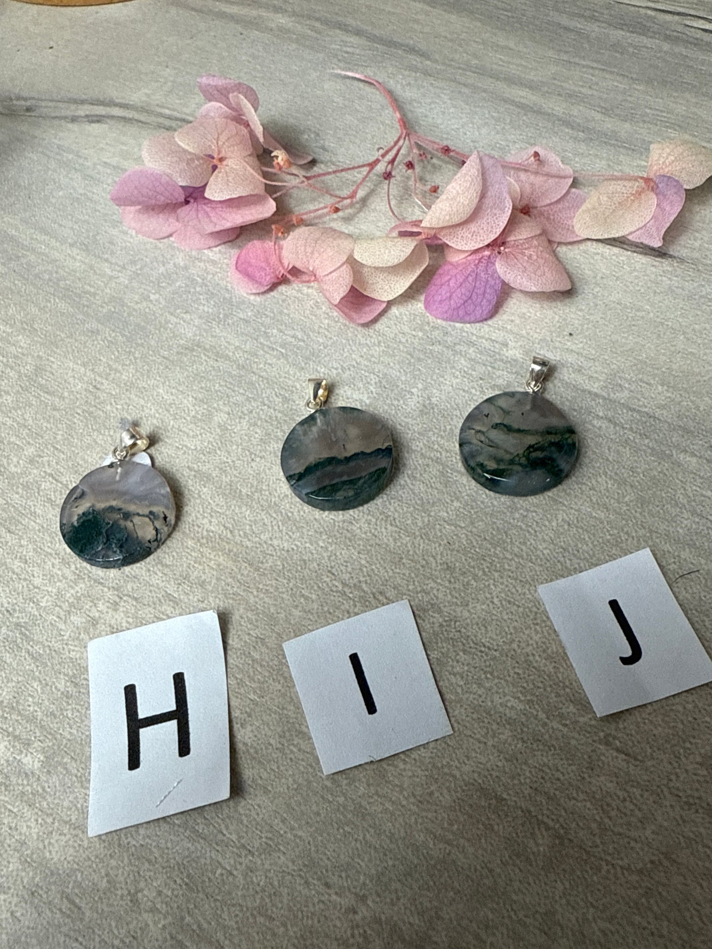 Moss Agate Sterling Pendant