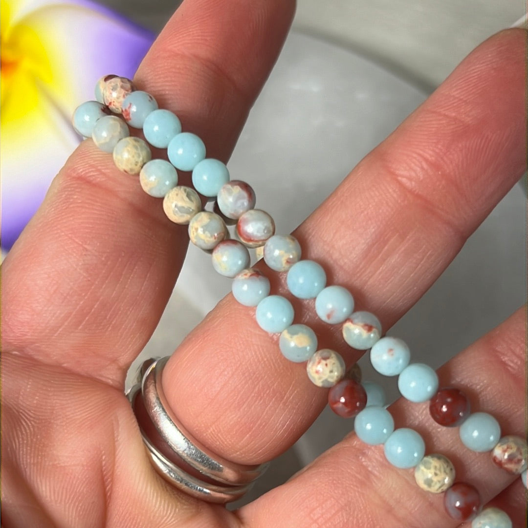 4mm Sea Sediment Bead Bracelet