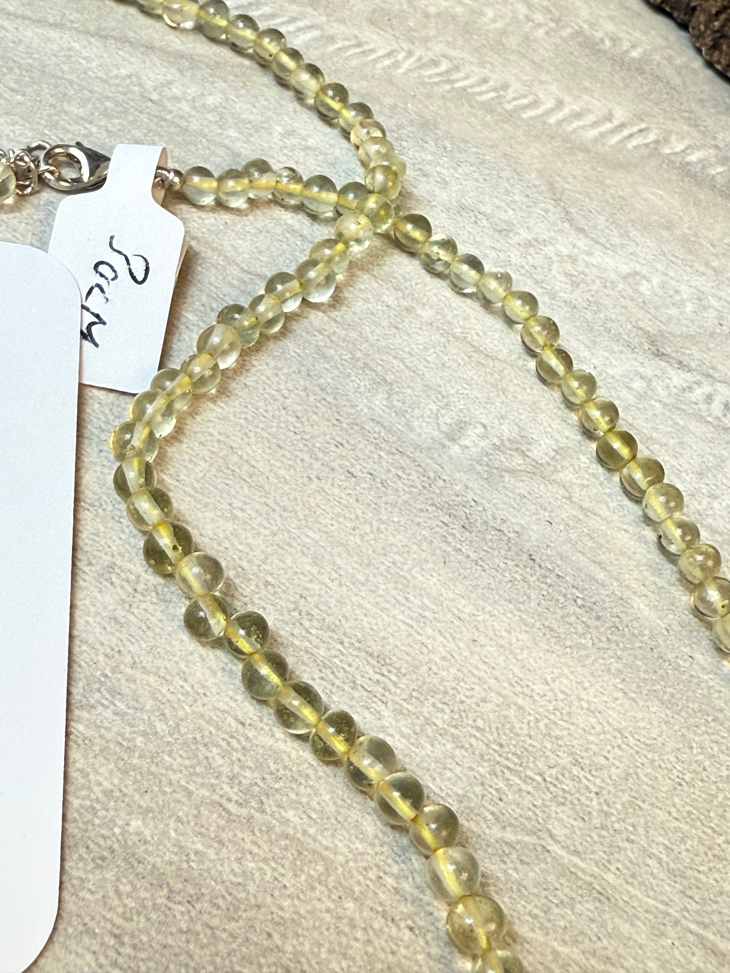 Lemon Topaz 18’’ Sterling Silver 925 Necklace