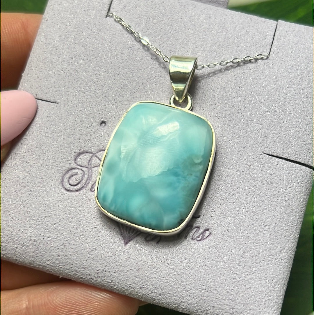 Larimar 925 Sterling Pendant