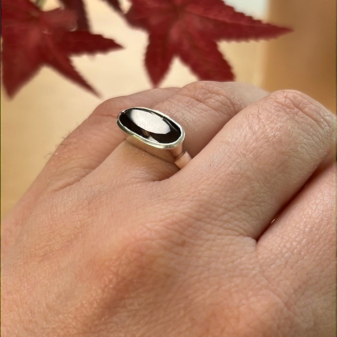 Bar Facet Sterling Silver Ring