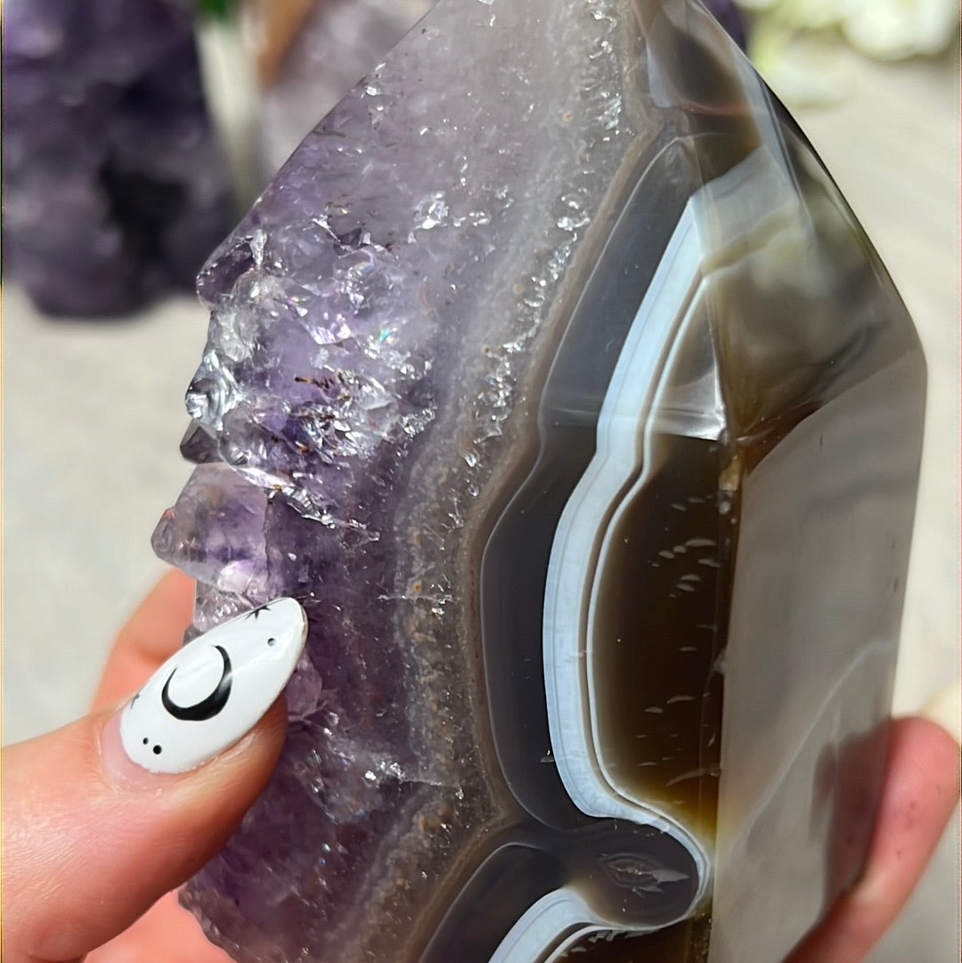 A Amethyst Agate Tower Points