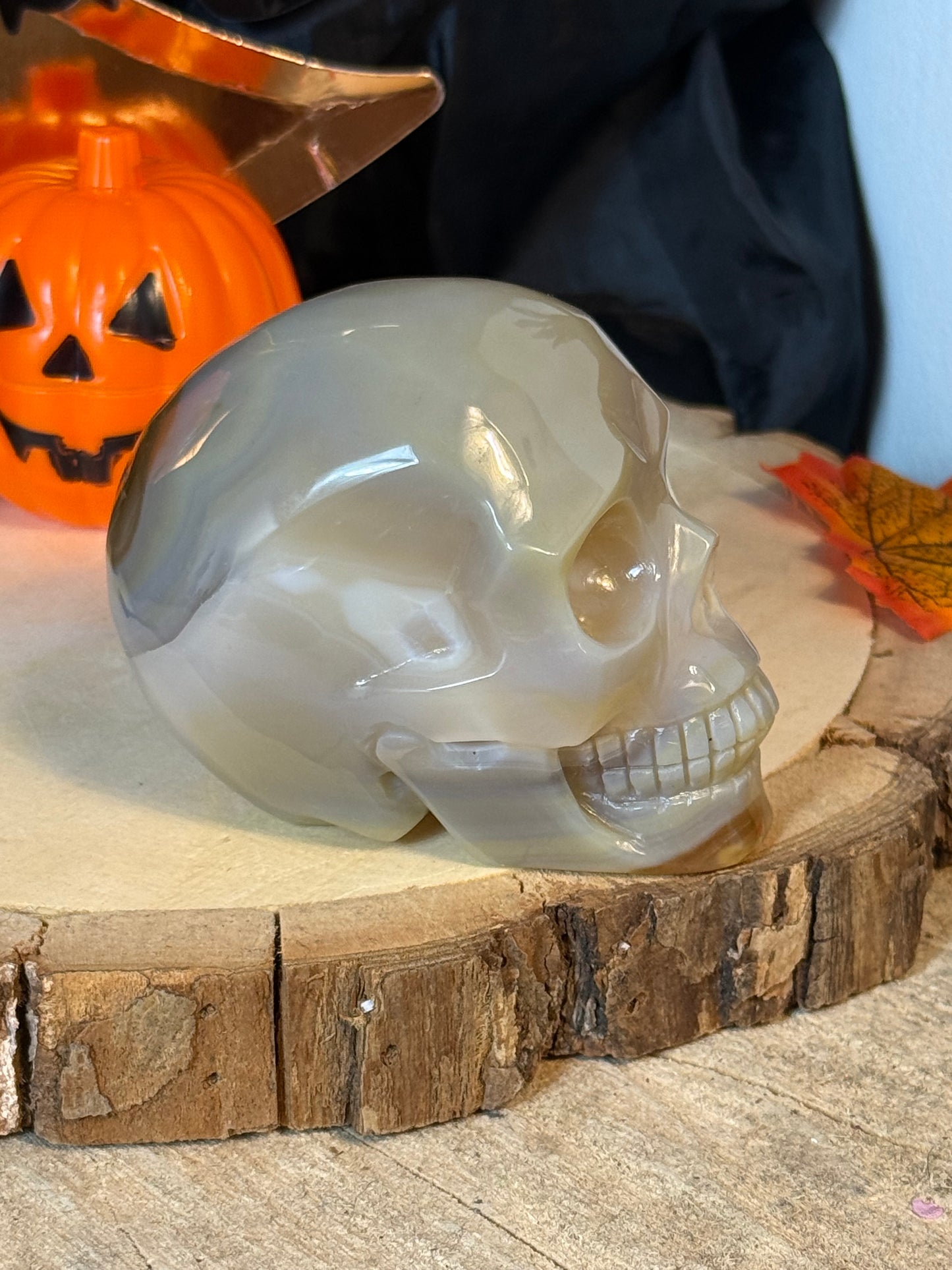 Druzy Agate Skull