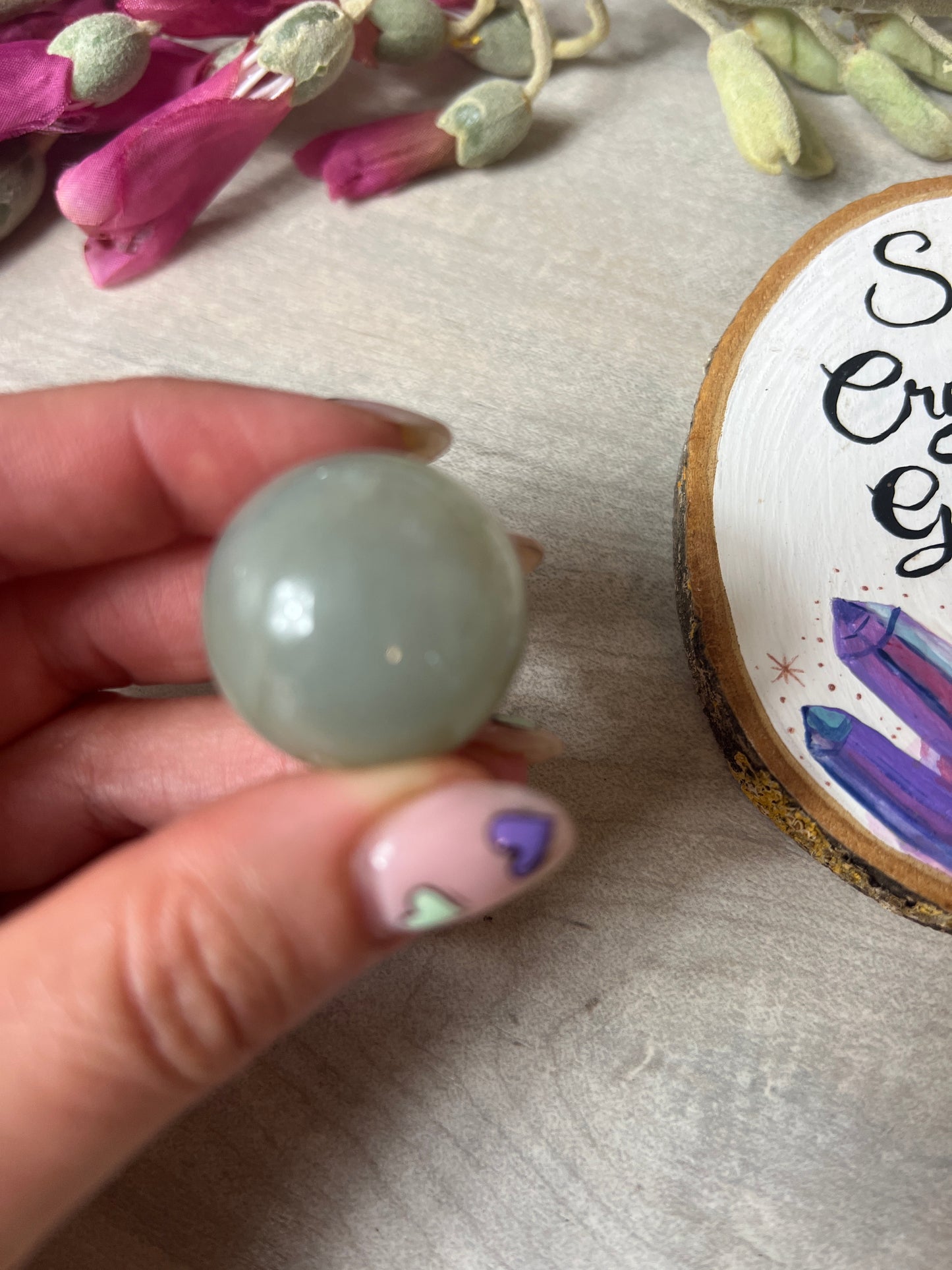 Sage Green Moonstone Sphere