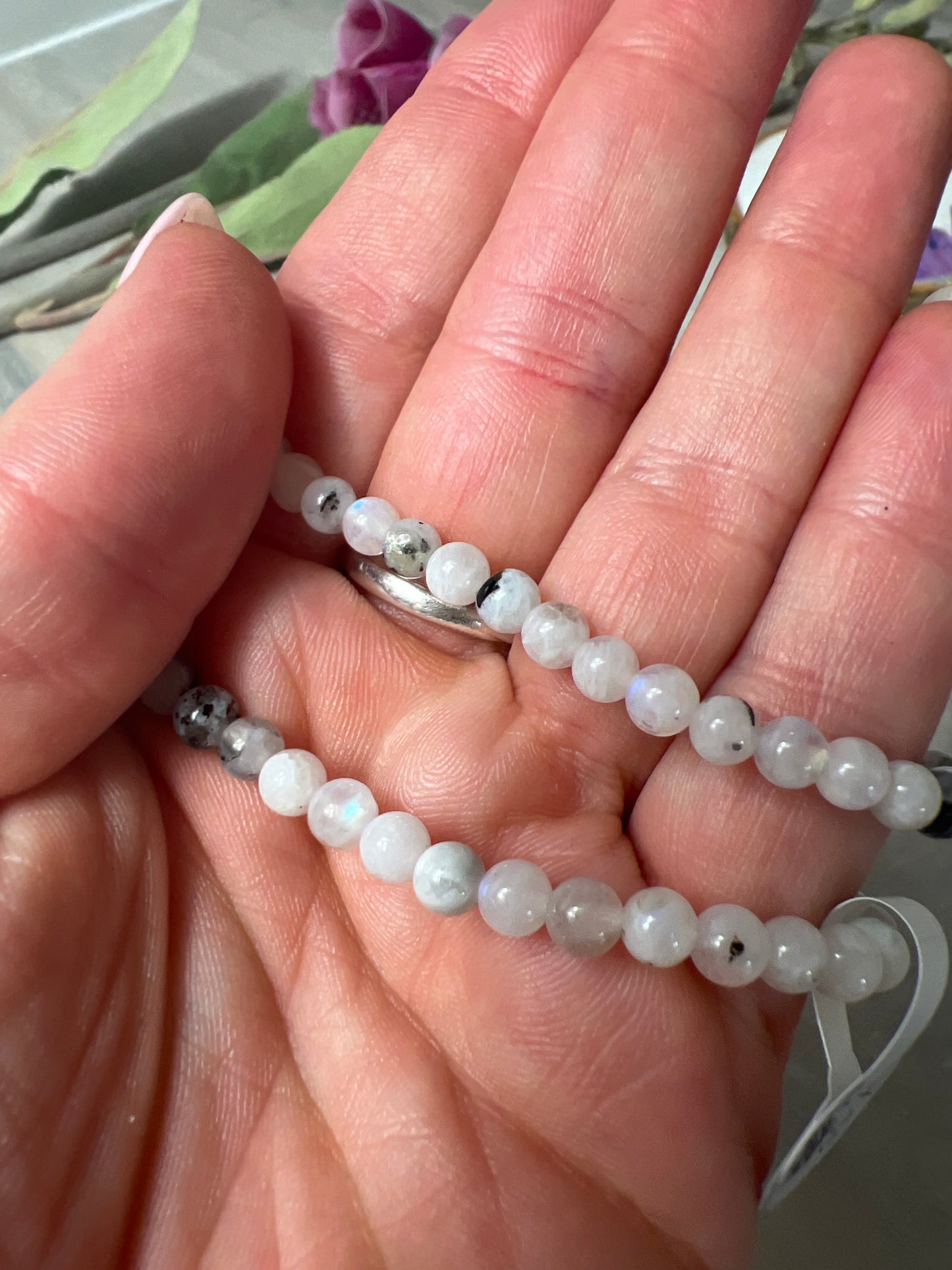 Moonstone - 4mm Bead Bracelet