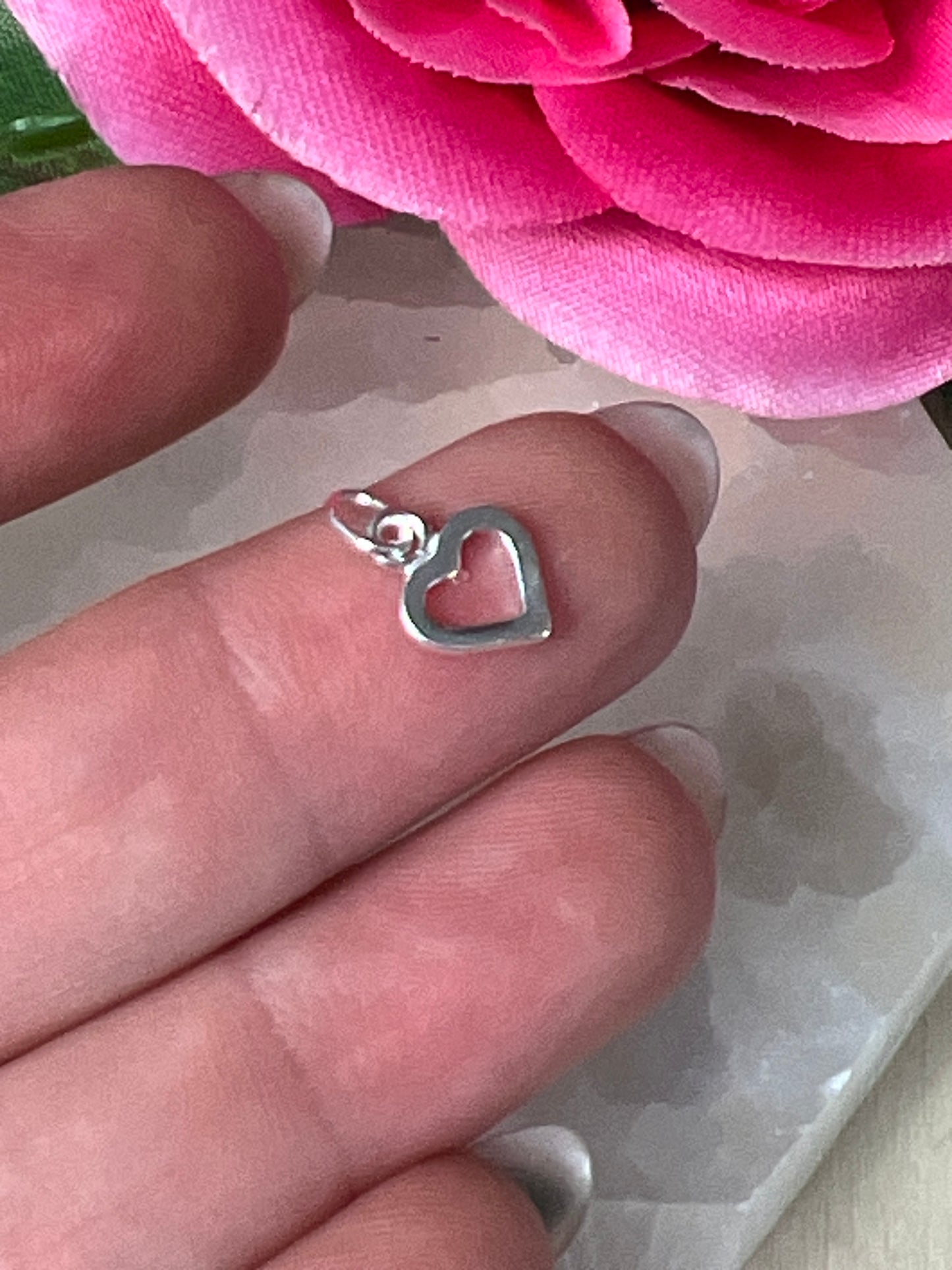 Small heart 925 Sterling Silver Pendant Charm
