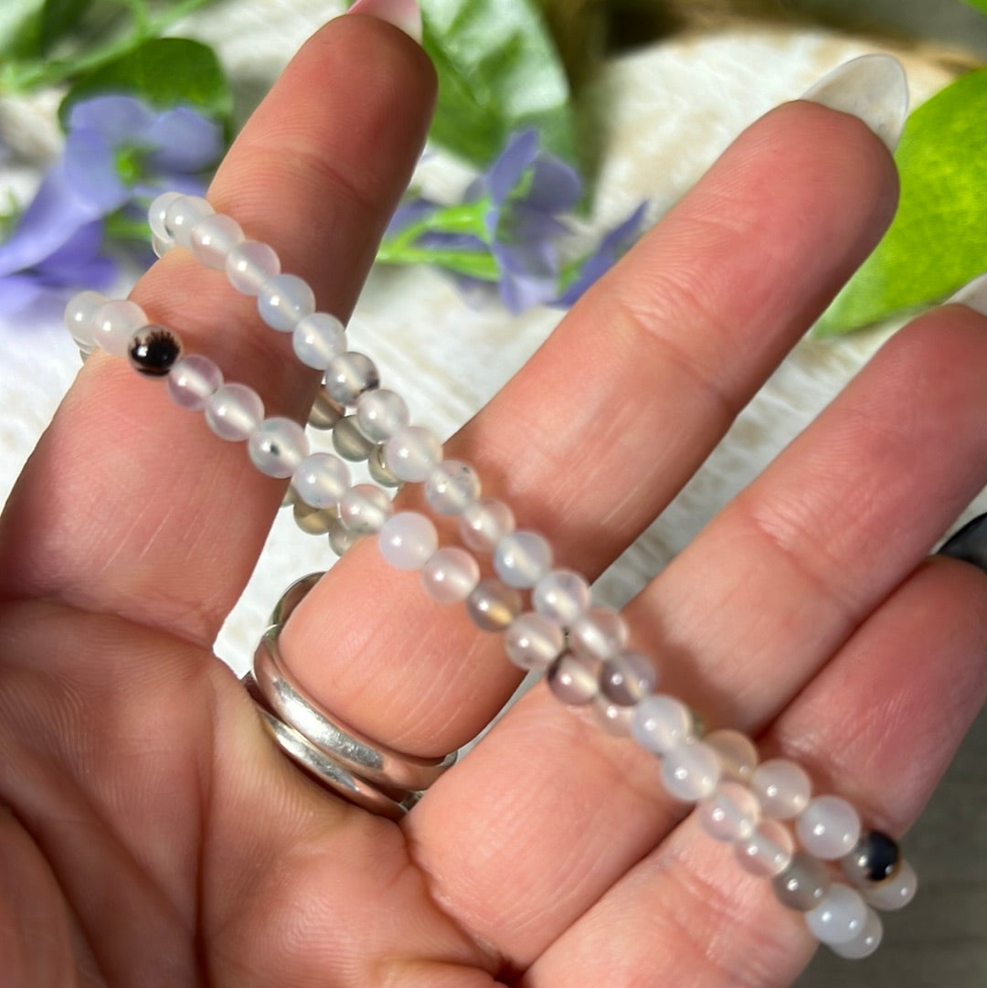 4mm Agate Bead Bracelet