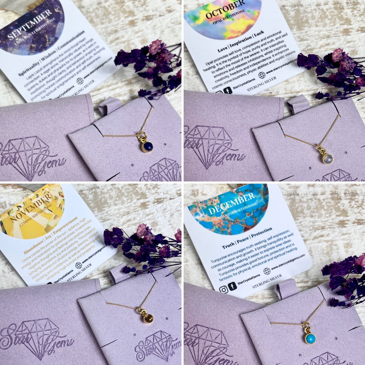 January Garnet Gold Birthstone & Personalised Initial Necklace - Vermeil Sterling Gold - Birthday Gift