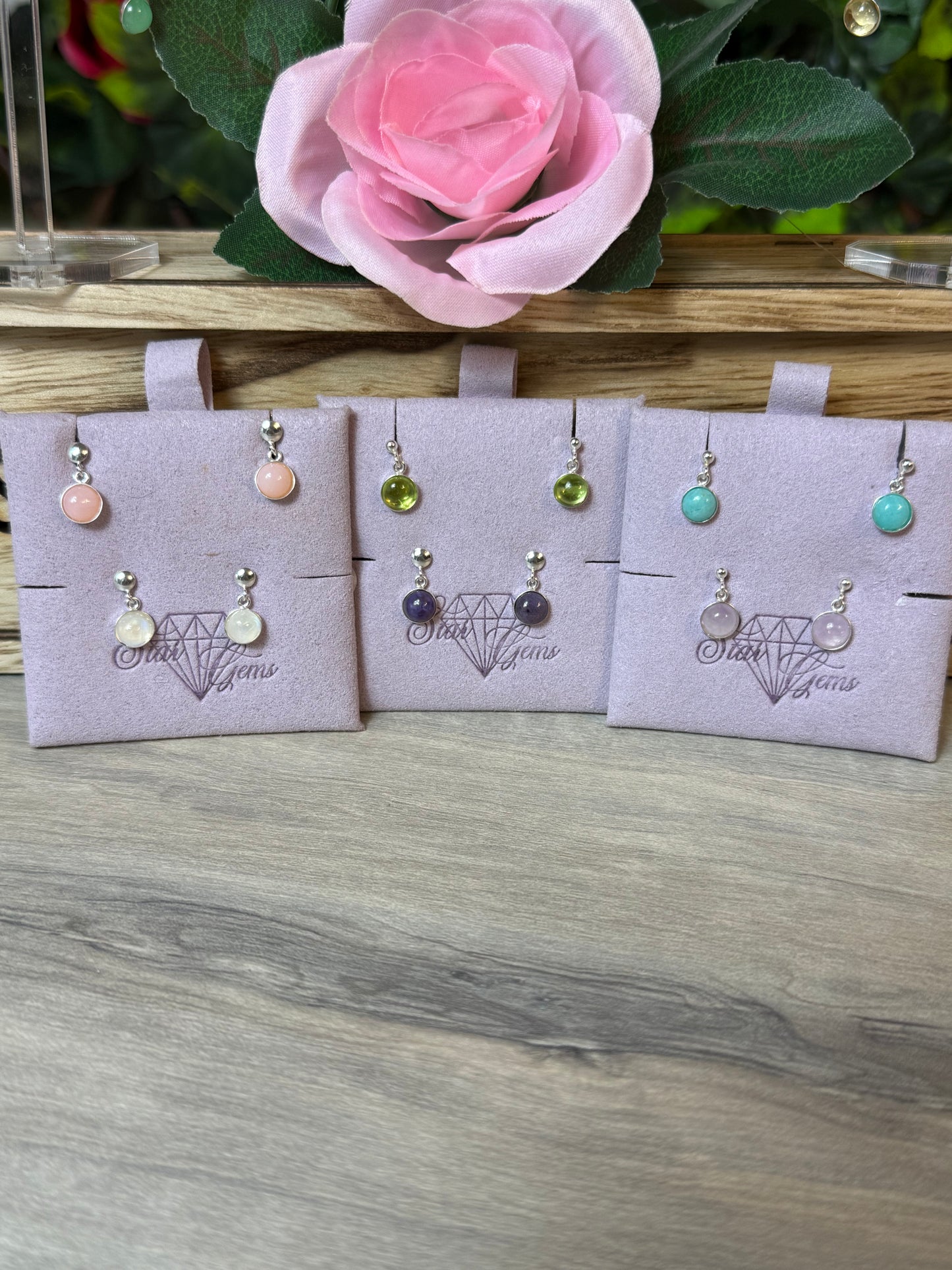 NEW SCG Handmade Sterling Silver Mini Dangle Button Studs