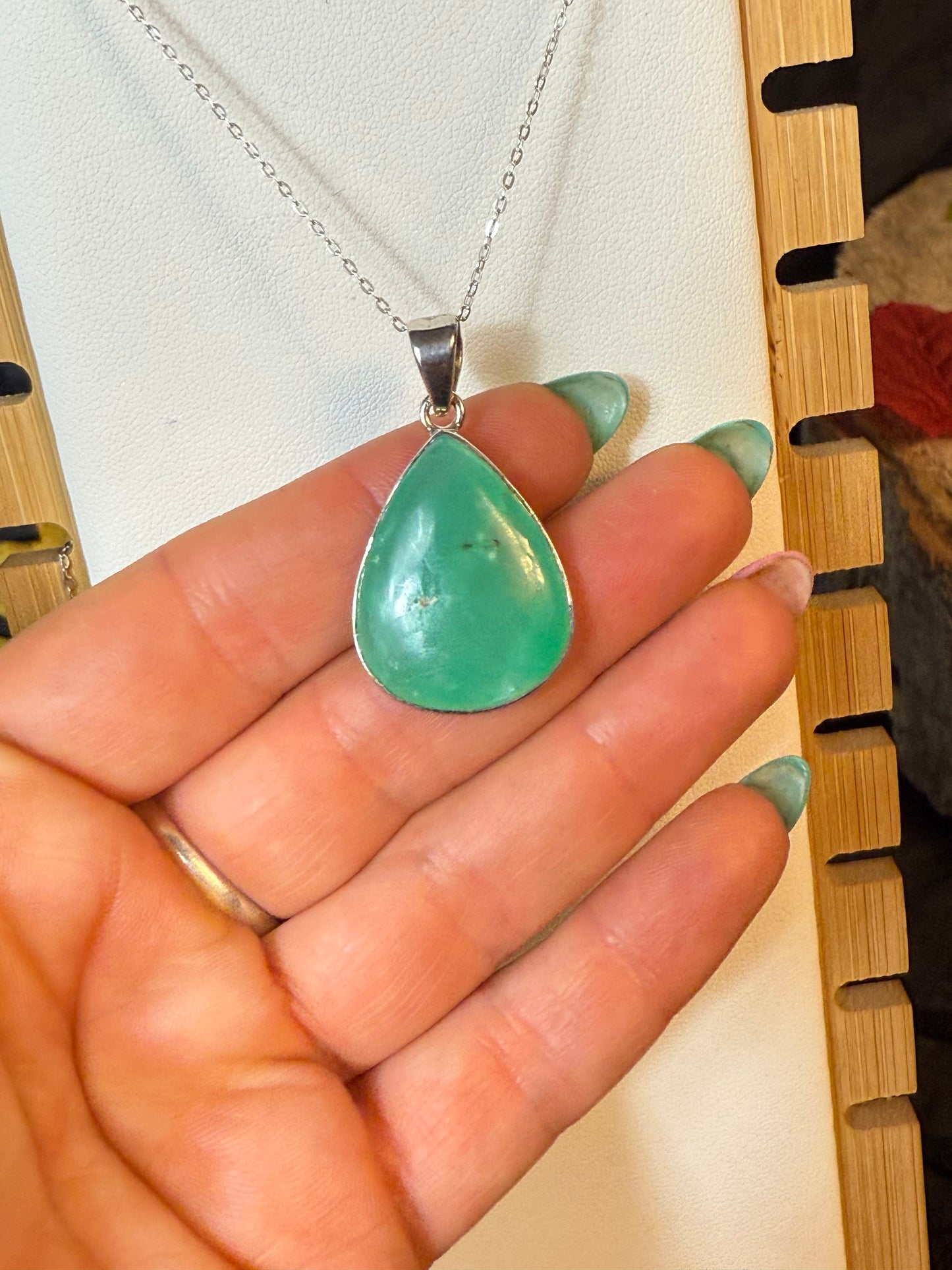Chrysoprase 925 Pendant AA