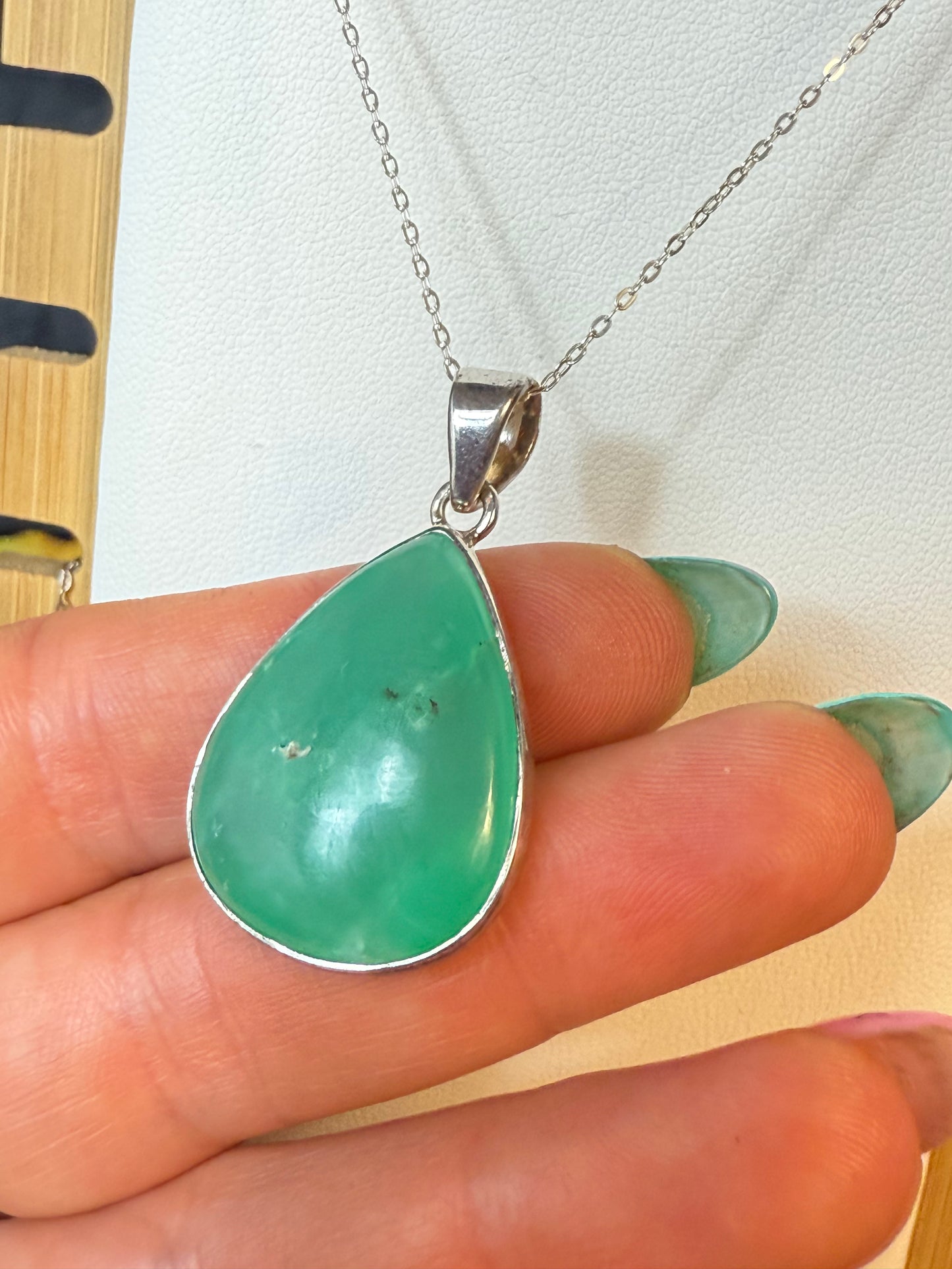 Chrysoprase 925 Pendant AA
