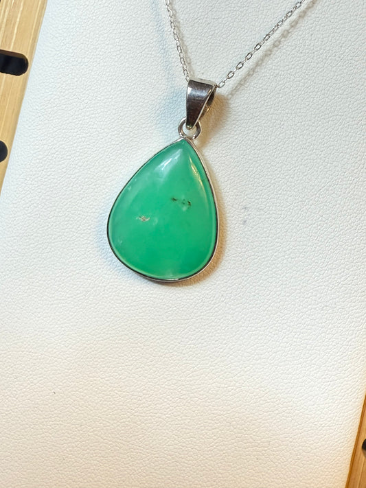 Chrysoprase 925 Pendant AA