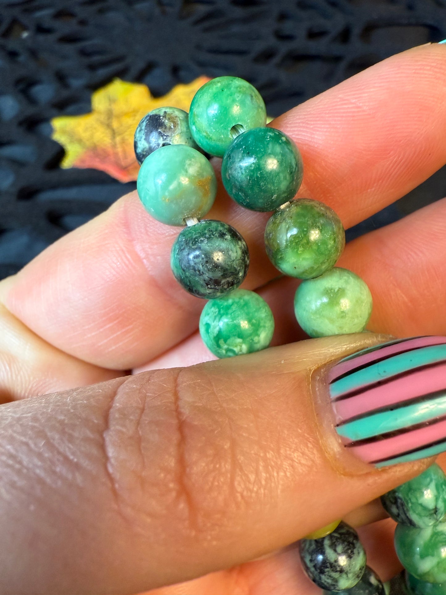 Variscite Bead Bracelet 8mm