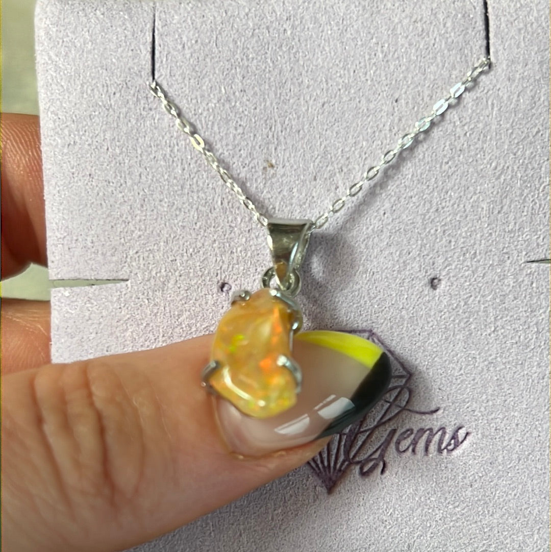 Ethiopian Opal 925 Sterling Pendant