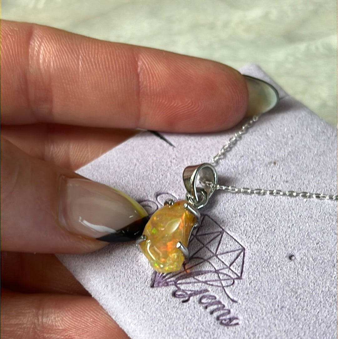 Ethiopian Opal 925 Sterling Pendant