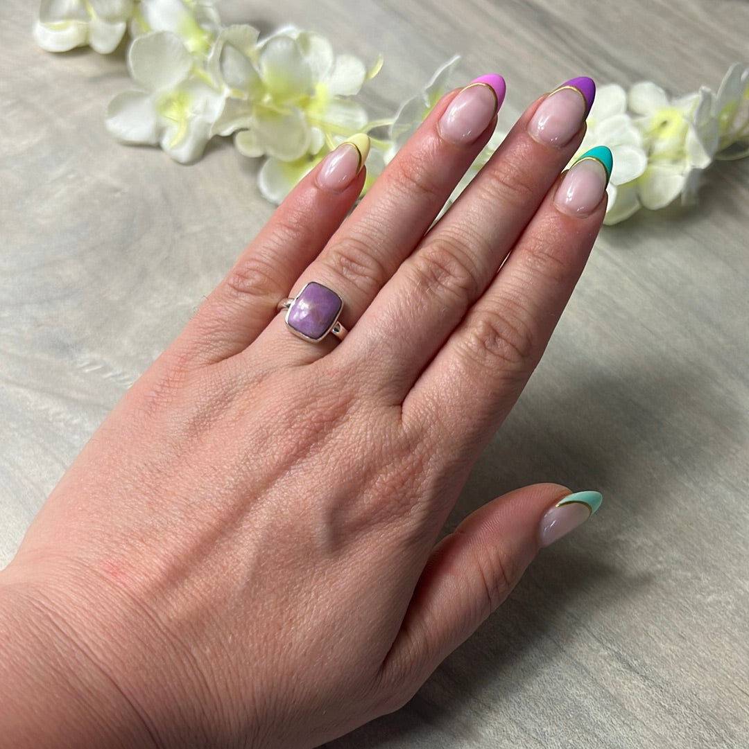 Phosphosiderite 925 Silver Ring - Size L 1/2