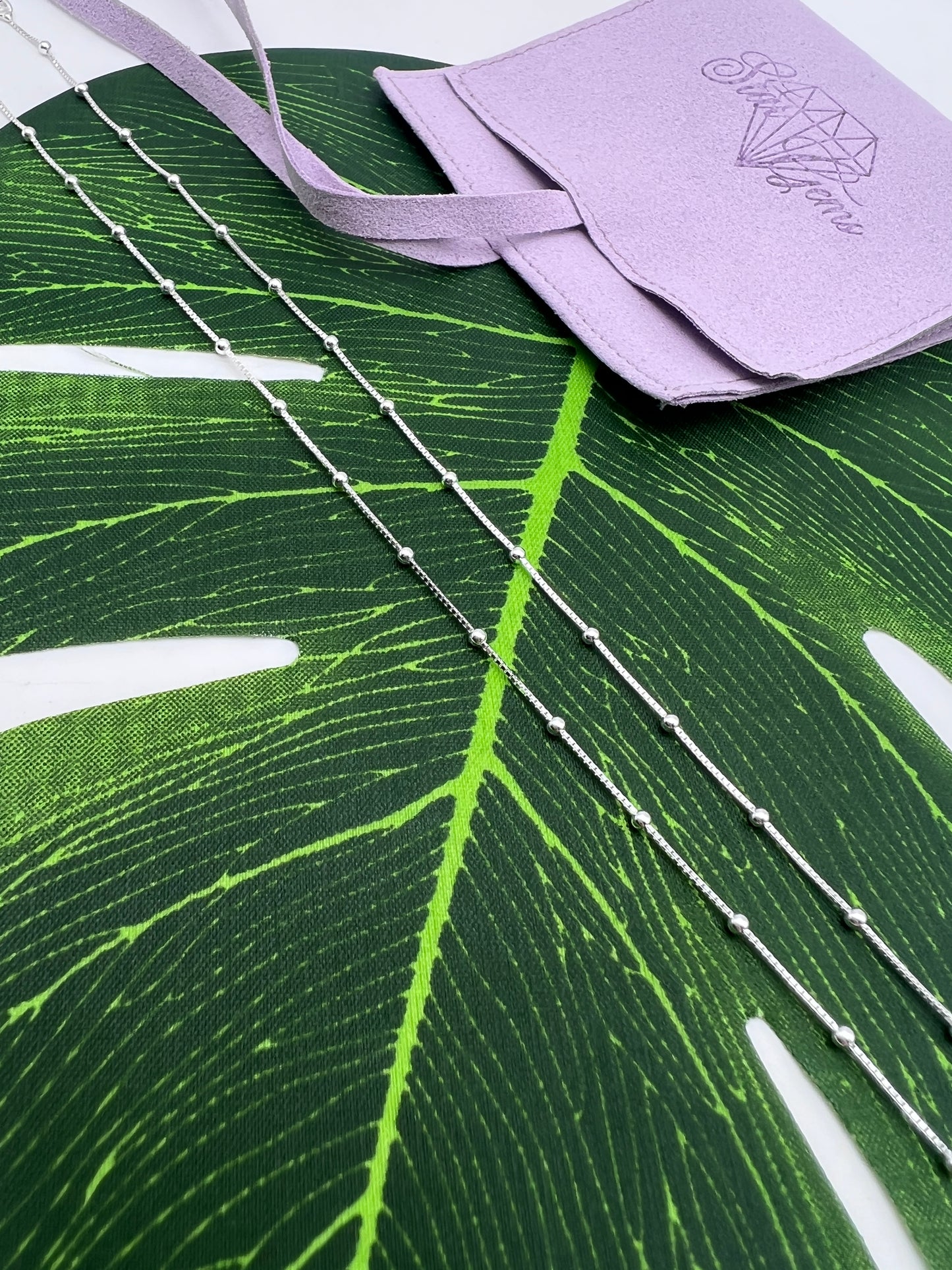 Satellite Anklet - 925 Sterling Silver & 18K Gold