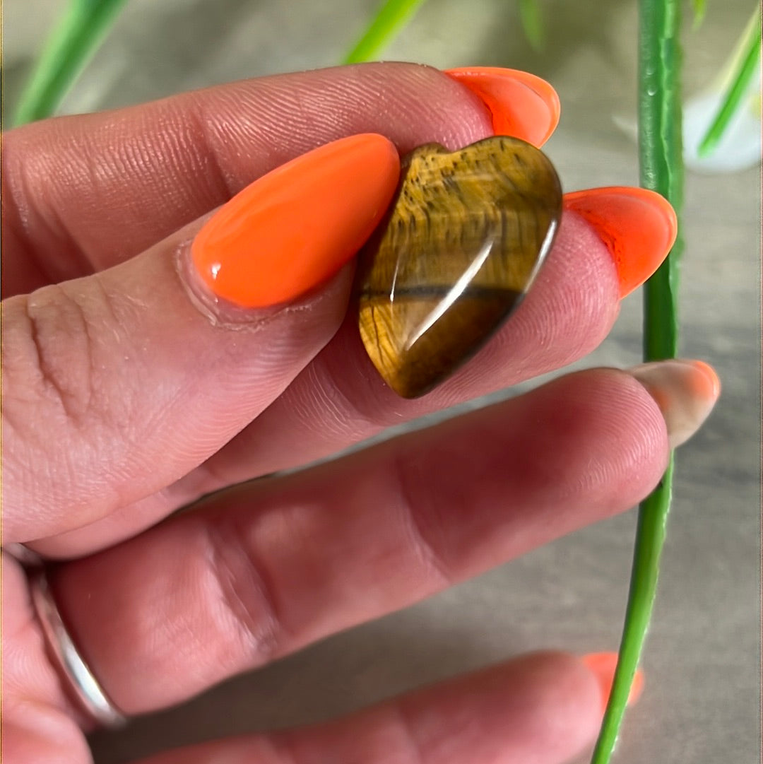 Tigers Eye Mini Heart