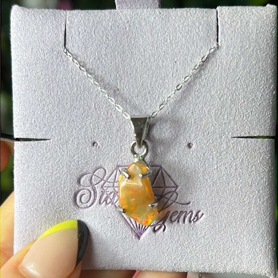 Ethiopian Opal 925 Sterling Pendant