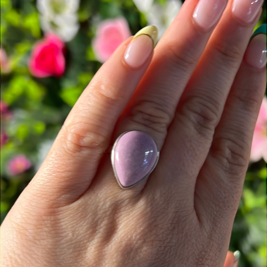 Phosphosiderite 925 Silver Ring - Size L 1/2