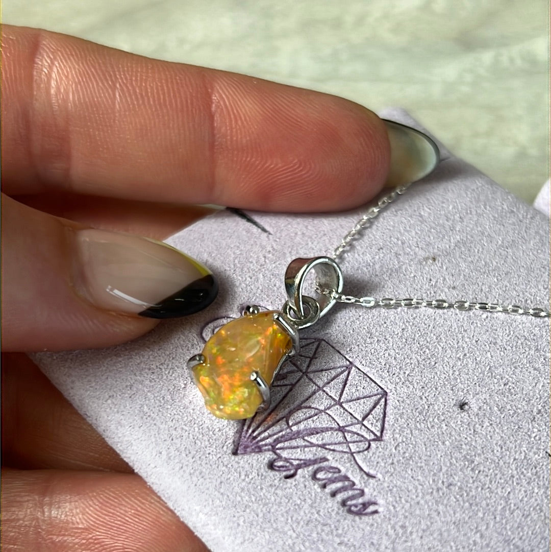 Ethiopian Opal 925 Sterling Pendant