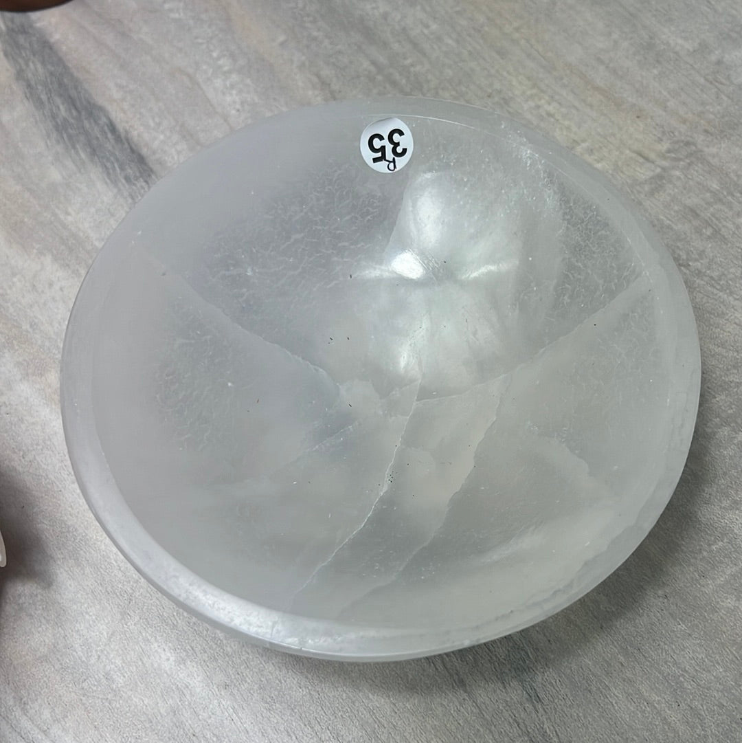 XL Round Selenite Charge Charging Bowl