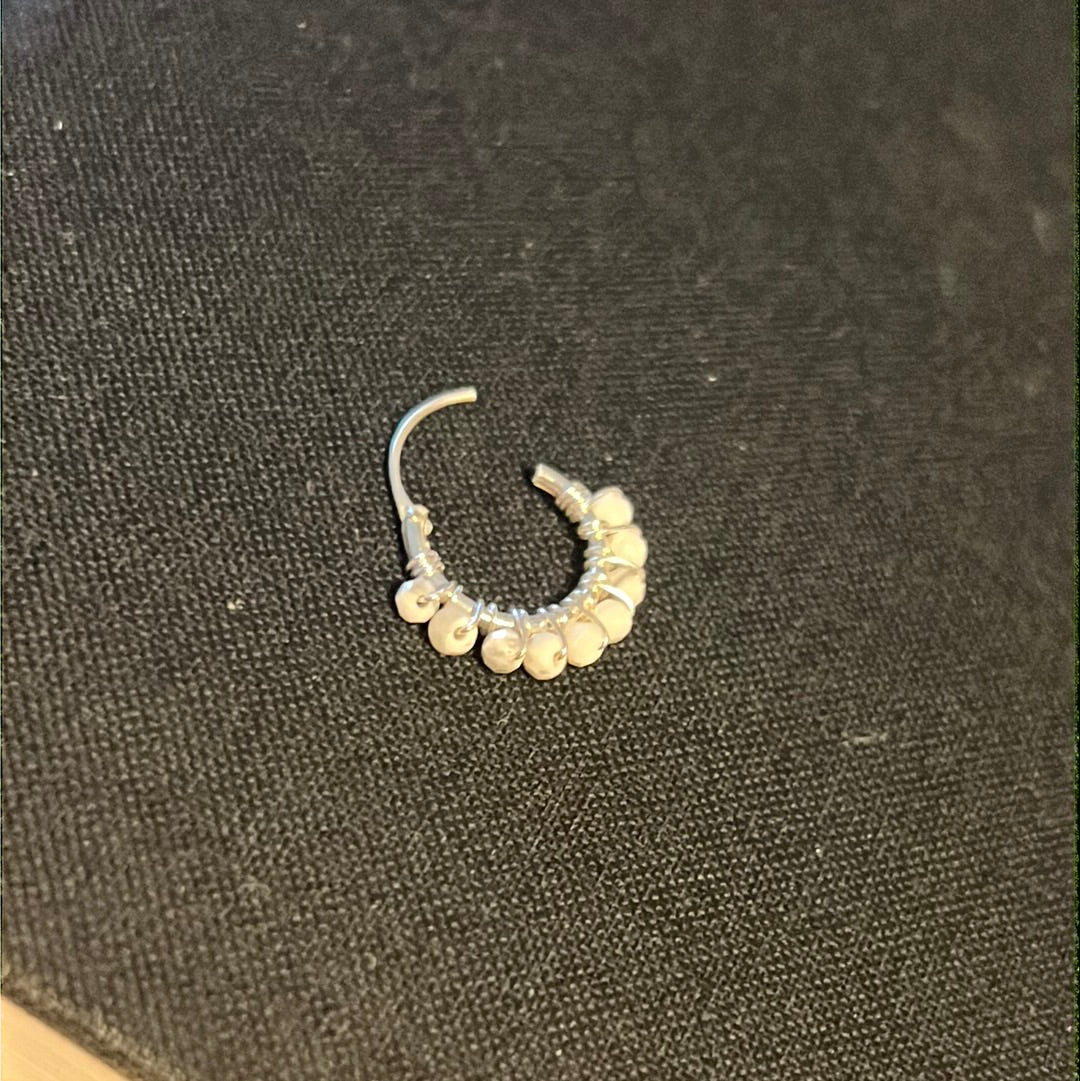 Boho Crystal Hoops Small Sterling Silver Earrings Huggies