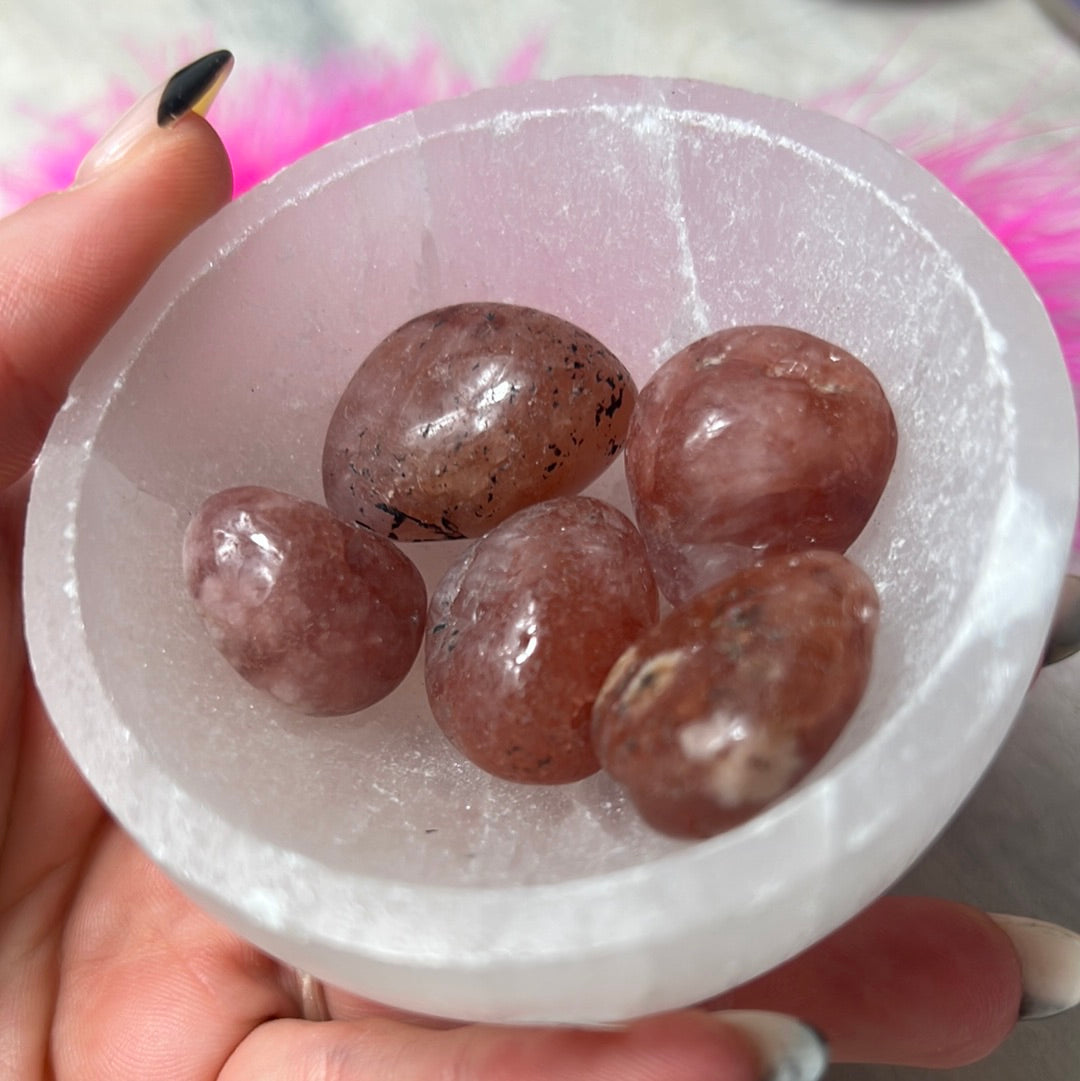 Pink Amethyst small Polished Tumble Tumblestone