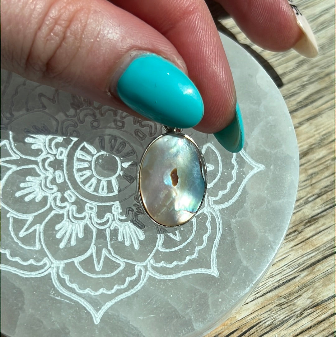 Abalone Shell 925 Sterling Pendant