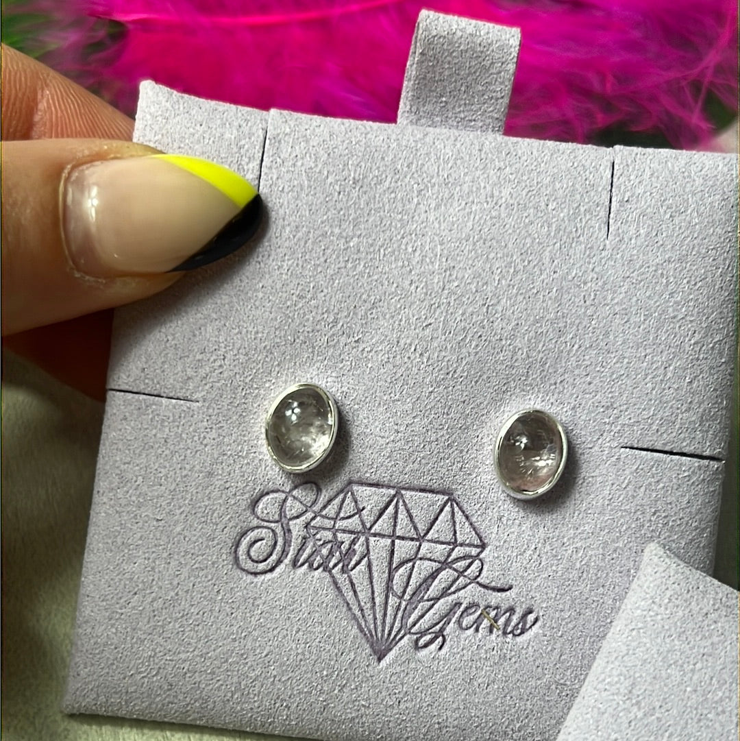 Morganite 925 Sterling Studs Earrings