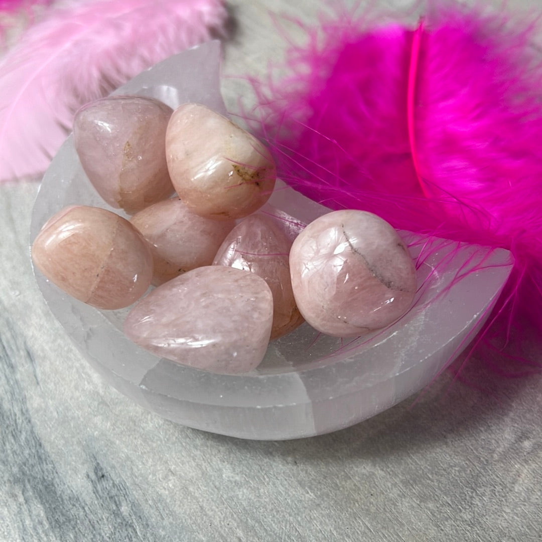 Morganite Tumble Tumblestone - AA Polished