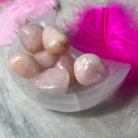 Morganite Tumble Tumblestone - AA Polished