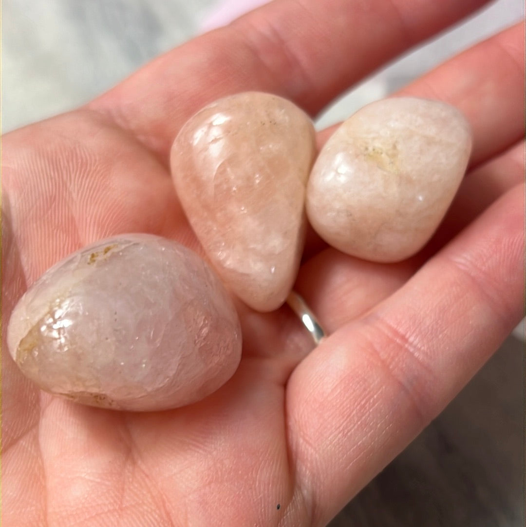 Morganite Tumble Tumblestone - AA Polished