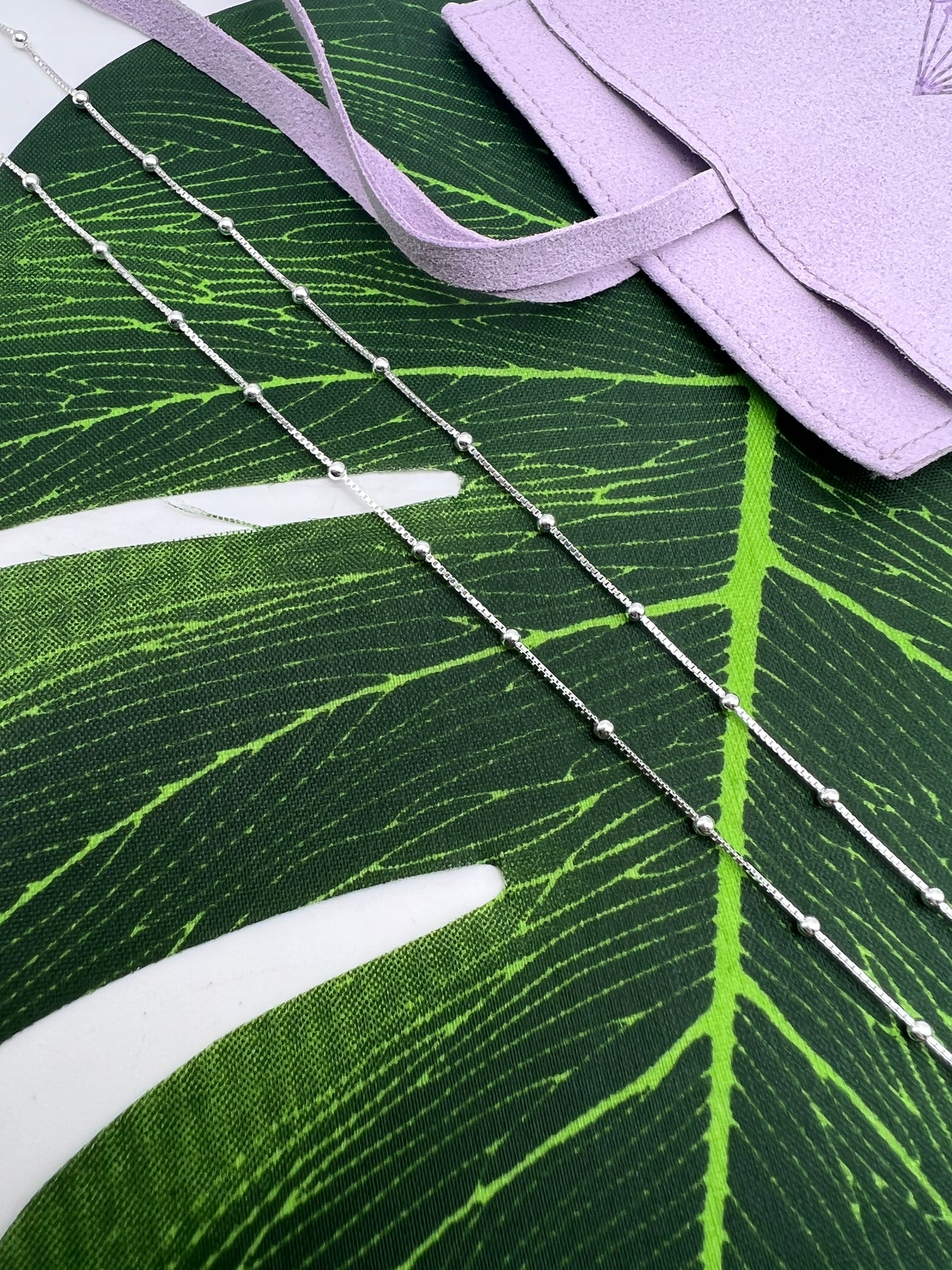 Satellite Anklet - 925 Sterling Silver & 18K Gold