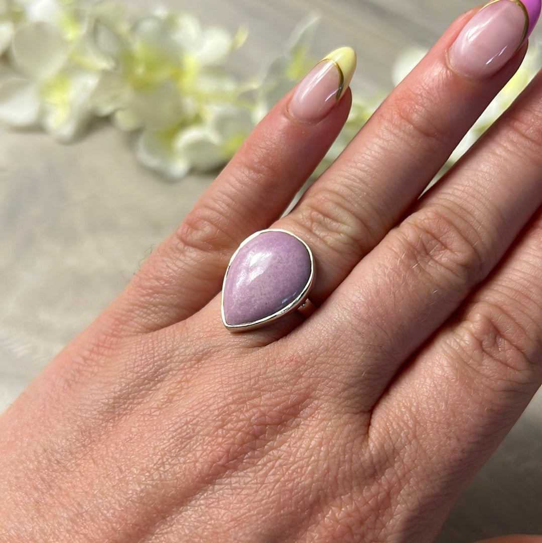 Phosphosiderite 925 Silver Ring - Size L 1/2