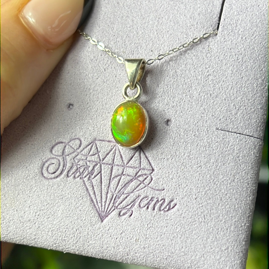 Ethiopian Opal 925 Sterling Pendant