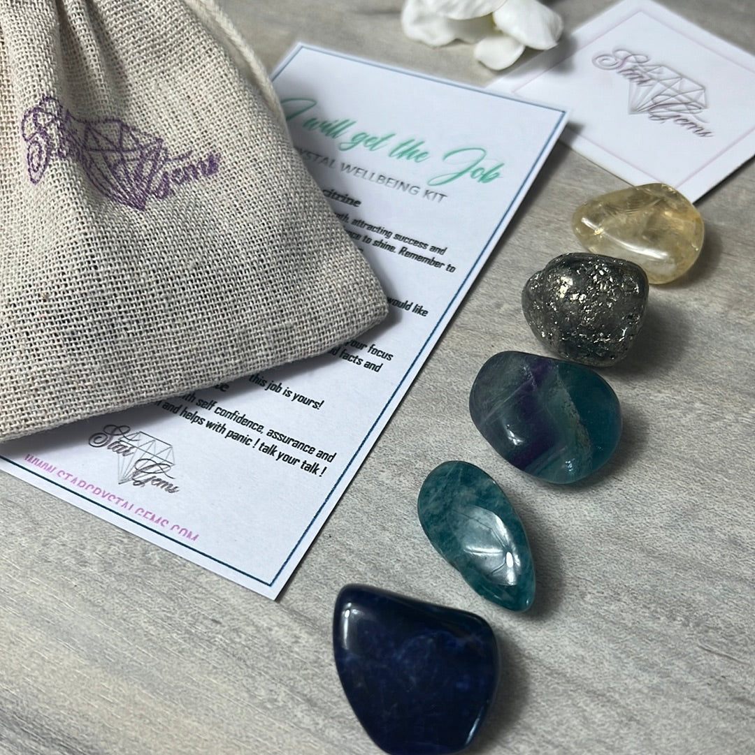 Starcrystalgems - I will get the Job - job interview good luck Tumblestone Kit