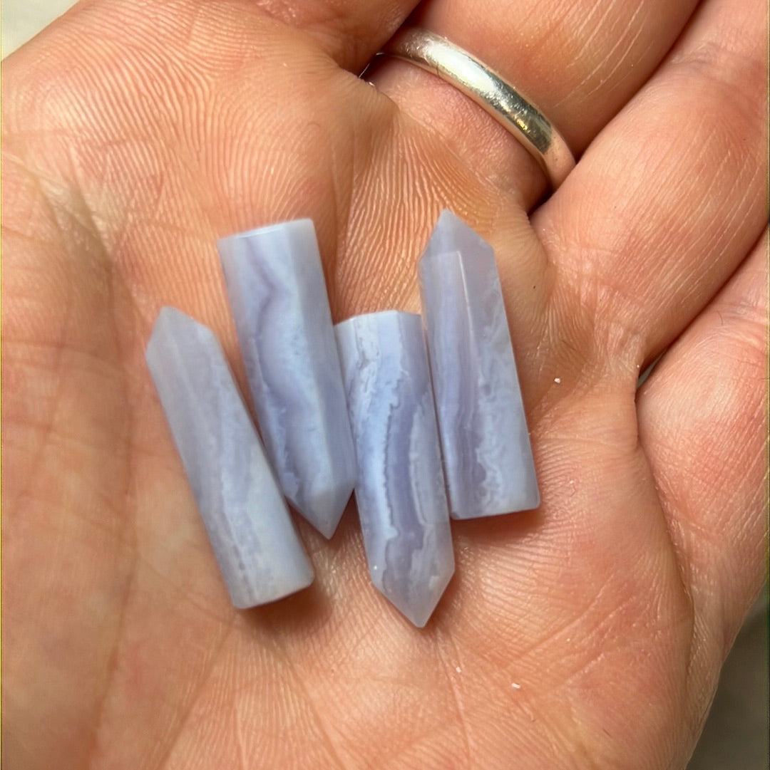 Baby Blue Lace Agate Tower Point
