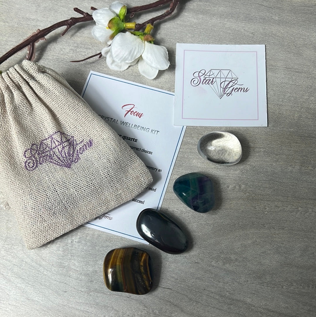 Starcrystalgems - Focus Exam Study Tumblestone Kit