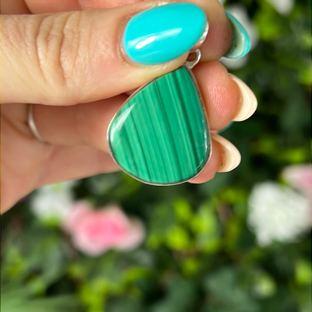 Malachite 925 Sterling Silver Pendant