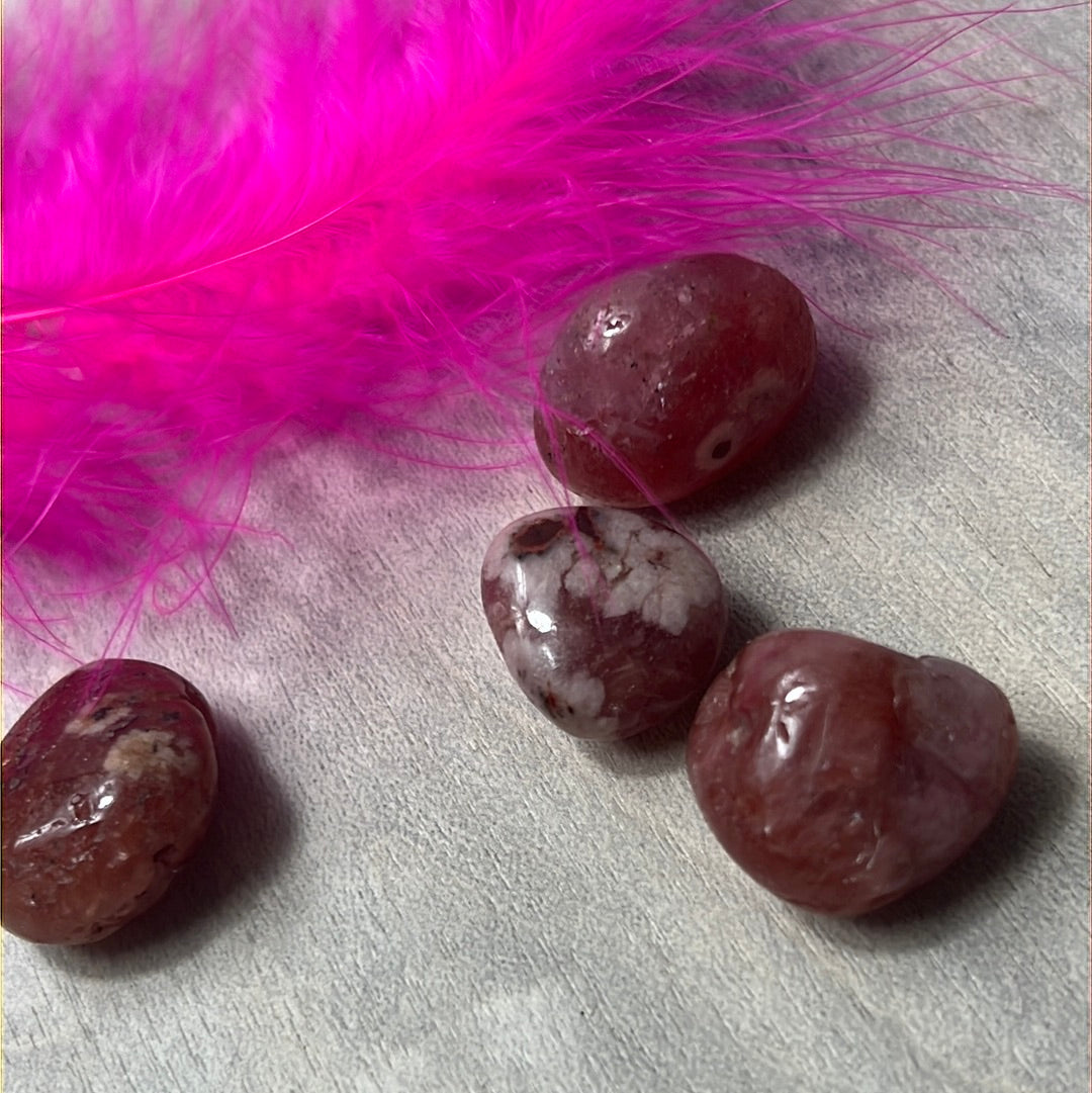 Pink Amethyst small Polished Tumble Tumblestone