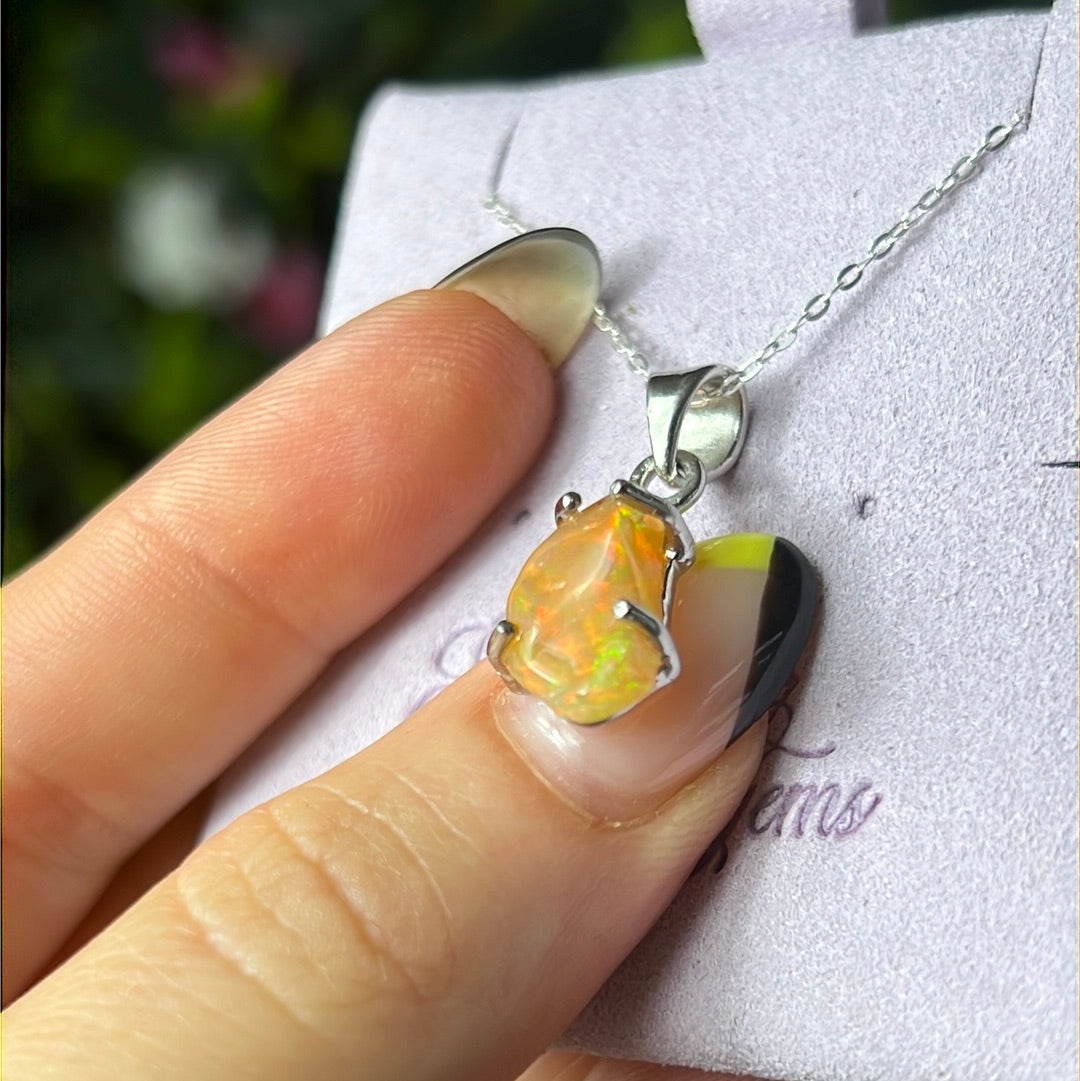 Ethiopian Opal 925 Sterling Pendant