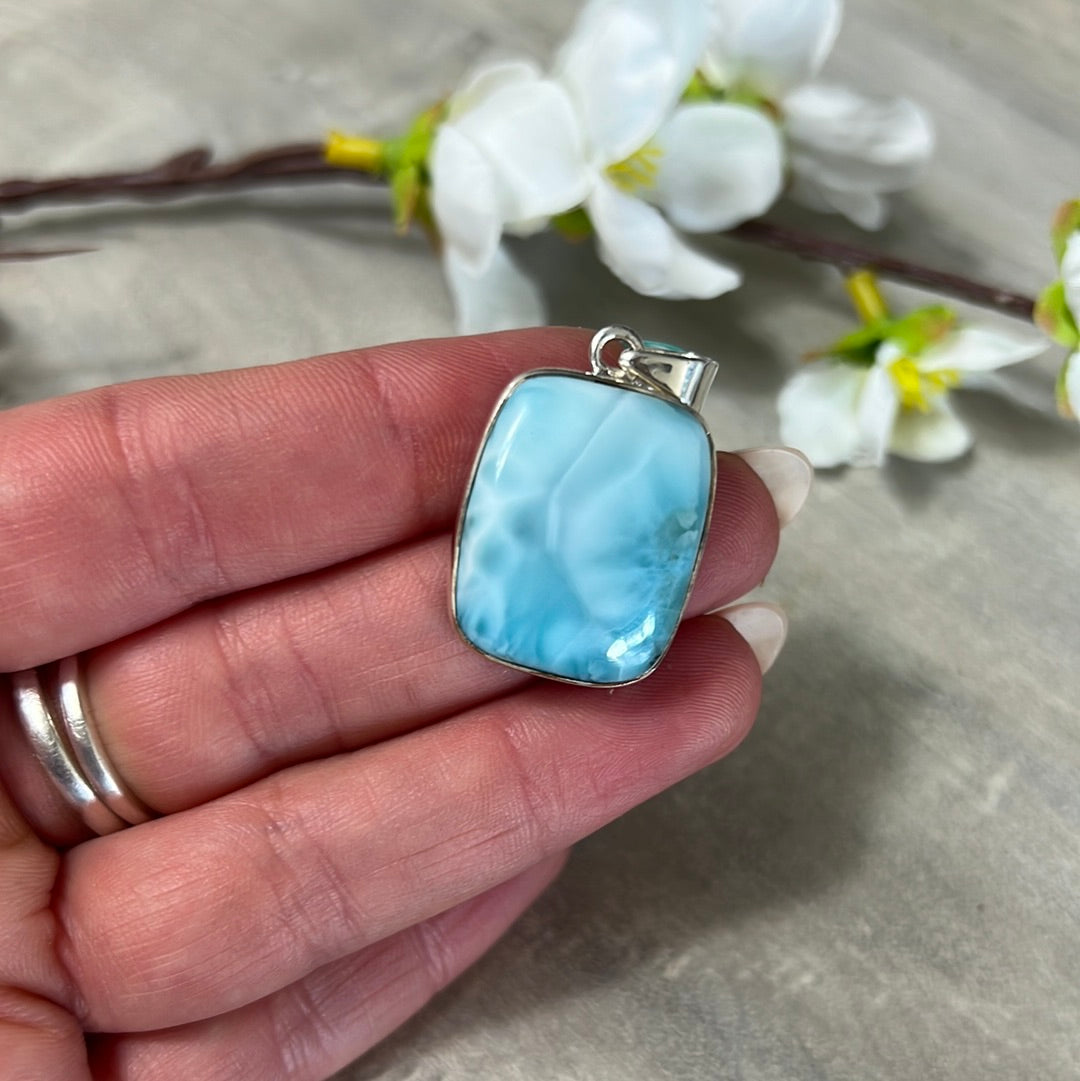 Larimar 925 Sterling Pendant
