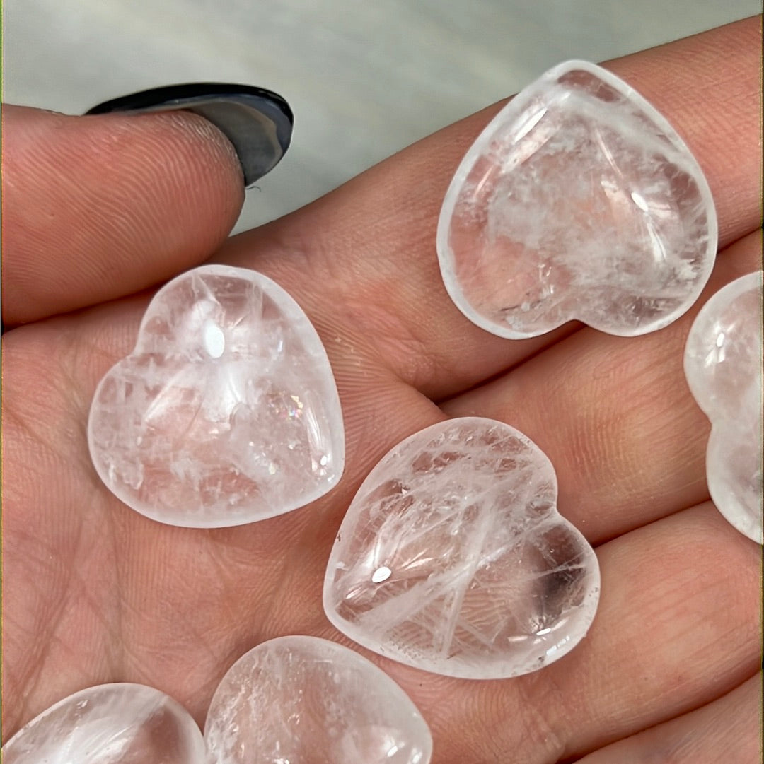Clear Quartz Heart - Small A Grade
