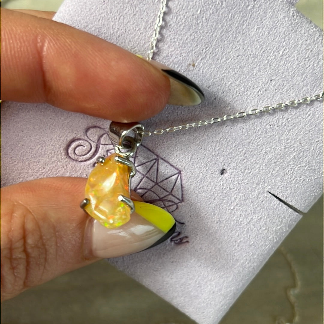 Ethiopian Opal 925 Sterling Pendant