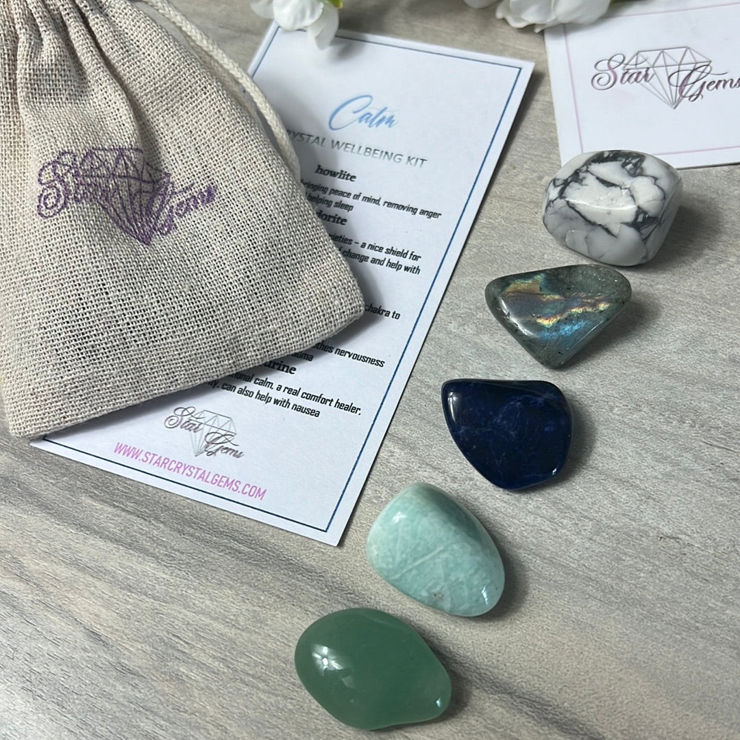 Starcrystalgems - Calm Anxiety Worry - Tumblestone Kit
